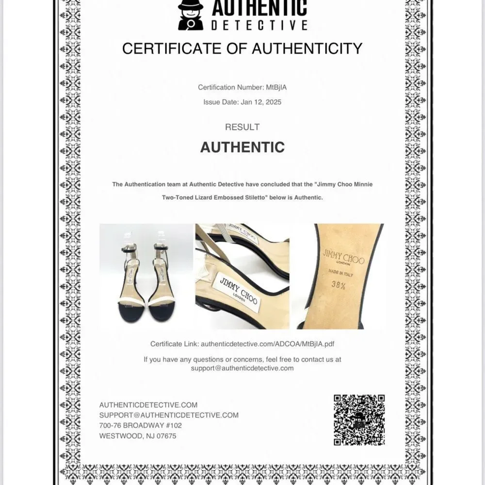 Jimmy Choo Minnie Black and White 85mm Stilettos Size 38.5 - Picture 12 of 12